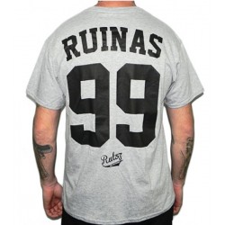 Camiseta Rulez 99 Ruinas Gris Cuello V